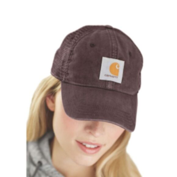 Carhartt Women's Buffalo Baseball Cap - Burgundy - Picture 2 of 7